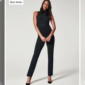 Spanx The Perfect Pant Slim Straight Petit in Black size XS